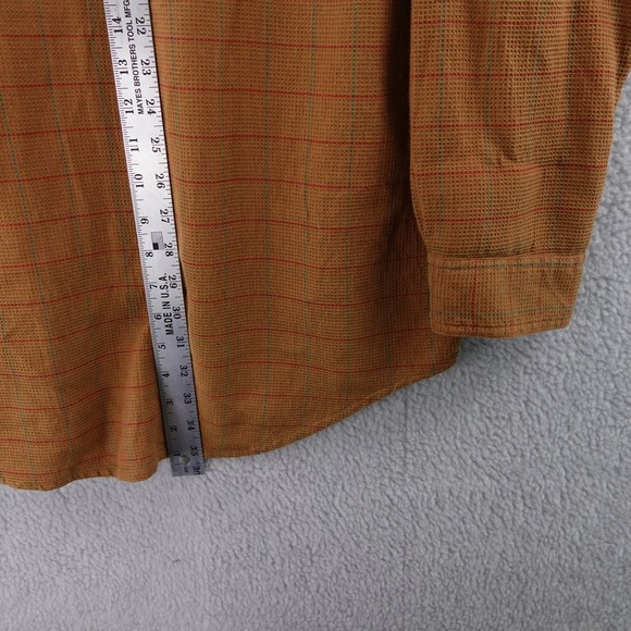 The Territory Ahead Mens XL-T Brown Red Plaid Woven Long Sleeve Button Up Shirt - Picture 5 of 7